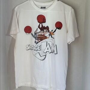 Tailgate space jam white tee shirt size small